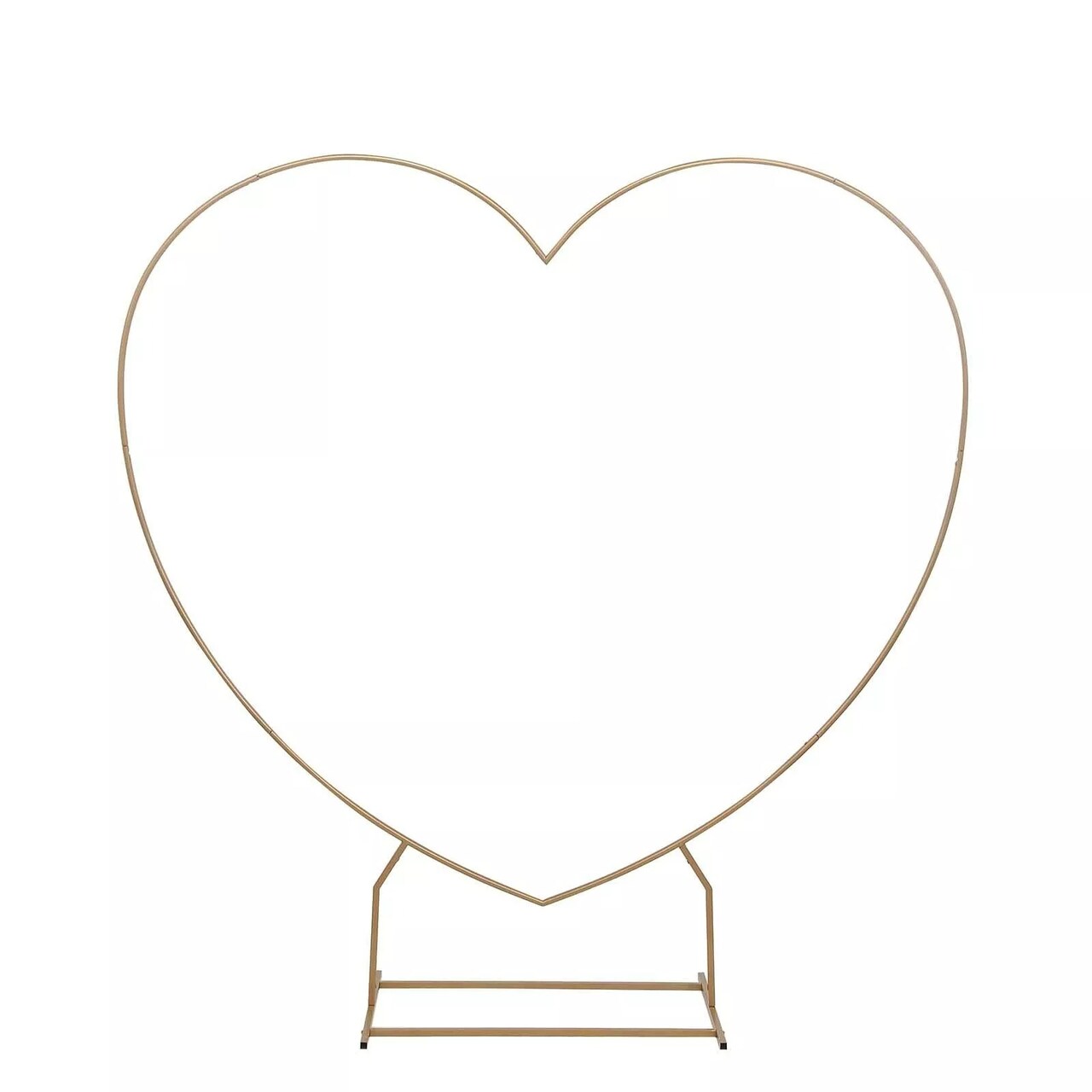 7 ft Gold Metal Heart Shape Wedding Arch Photo Backdrop Stand Party Decorations